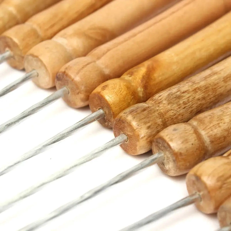 12 PINCHOS DE ACERO INOXIDABLE PARA BROCHETAS DE COCINA - 2