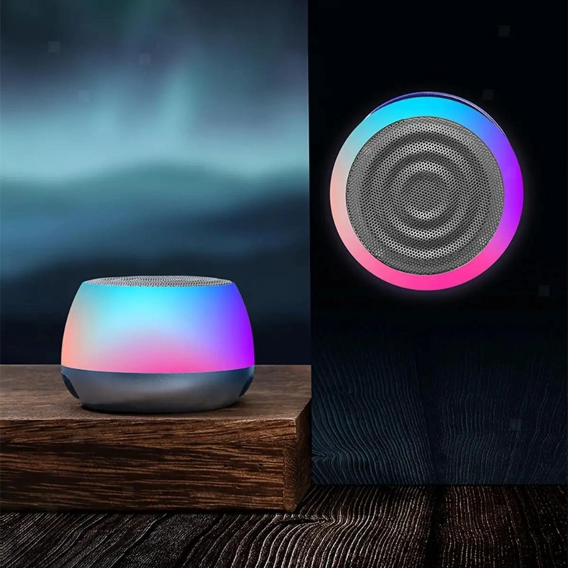 ALTAVOZ PORTATIL INALAMBRICO CON LUZ Y RADIO FM - 5