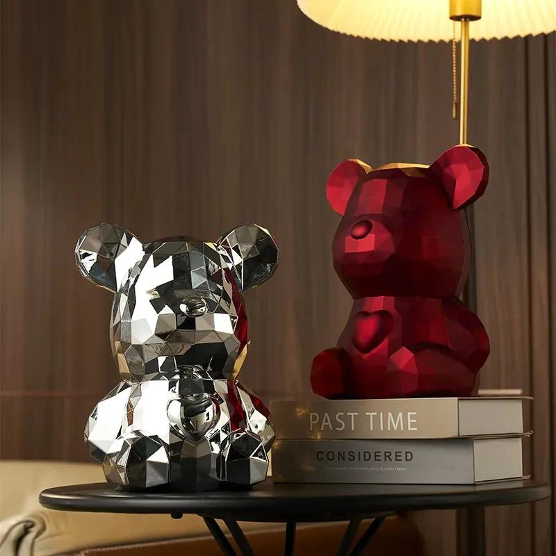 SERVILLETERO MODERNO DE OSO GEOME TRICO PARA MESA EN ROJO - 6