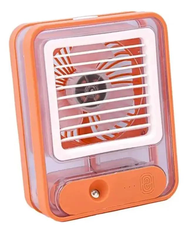 VENTILADOR PORTATIL CON HUMIDIFICADOR Y LUZ LED PARA ESCRITORIO - 1