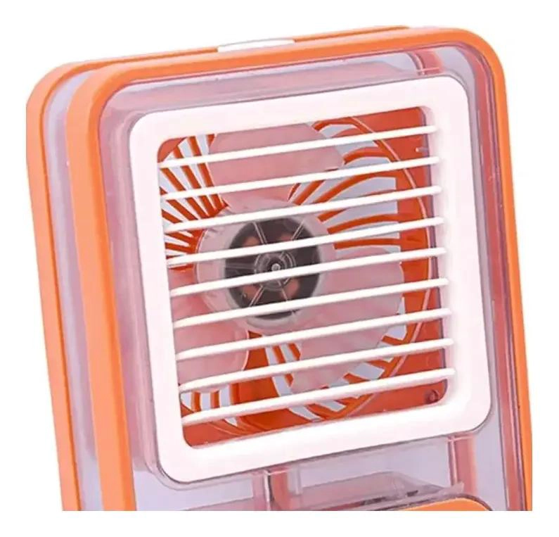 VENTILADOR PORTATIL CON HUMIDIFICADOR Y LUZ LED PARA ESCRITORIO - 3