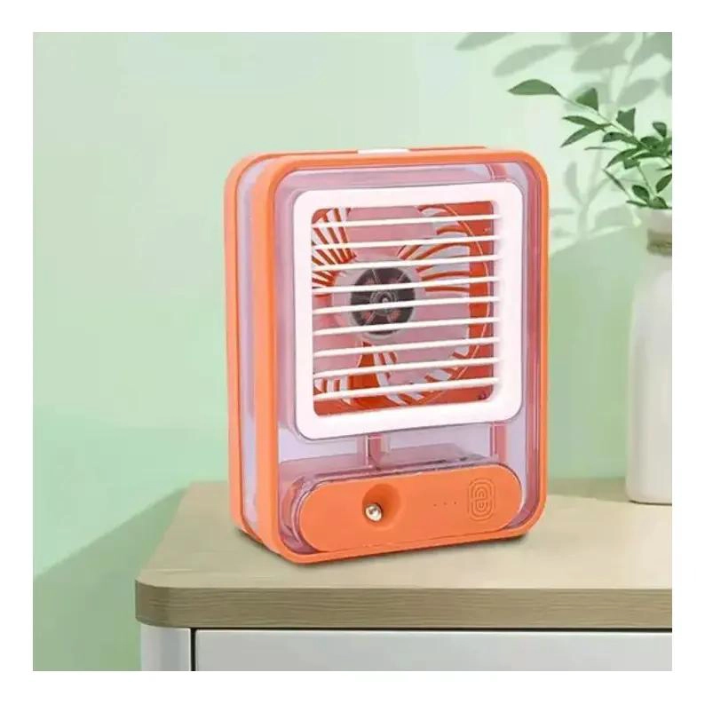 VENTILADOR PORTATIL CON HUMIDIFICADOR Y LUZ LED PARA ESCRITORIO - 4