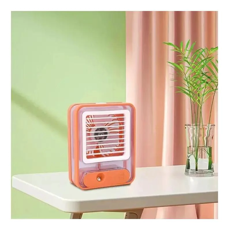 VENTILADOR PORTATIL CON HUMIDIFICADOR Y LUZ LED PARA ESCRITORIO - 6