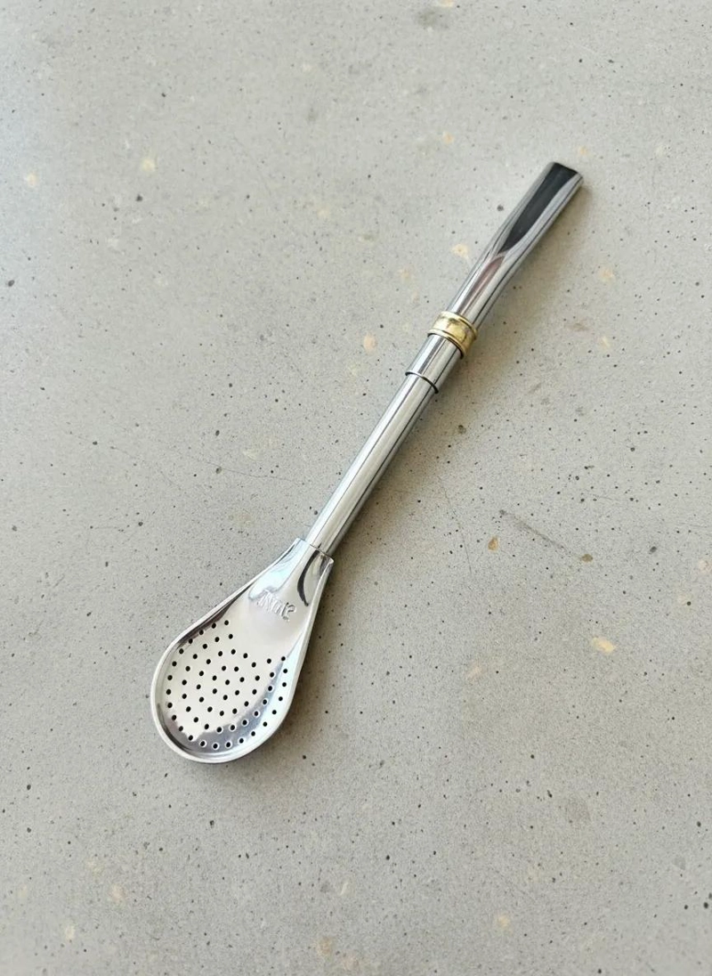 BOMBILLA DE ACERO INOXIDABLE PICO LORO CUCHARA ANCHA 17.5 CM - 4