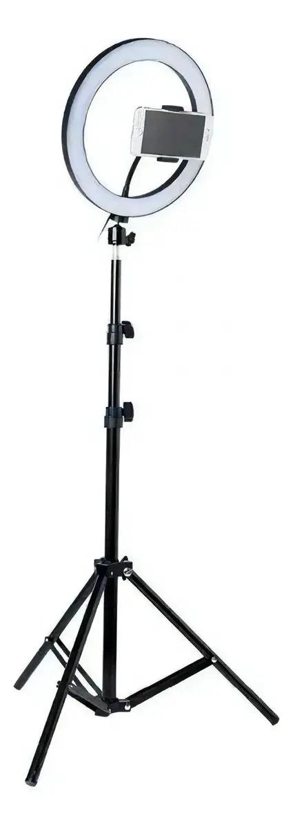 ARO DE LUZ LED REGULABLE DE 26 CM CON TRIPODE - 1