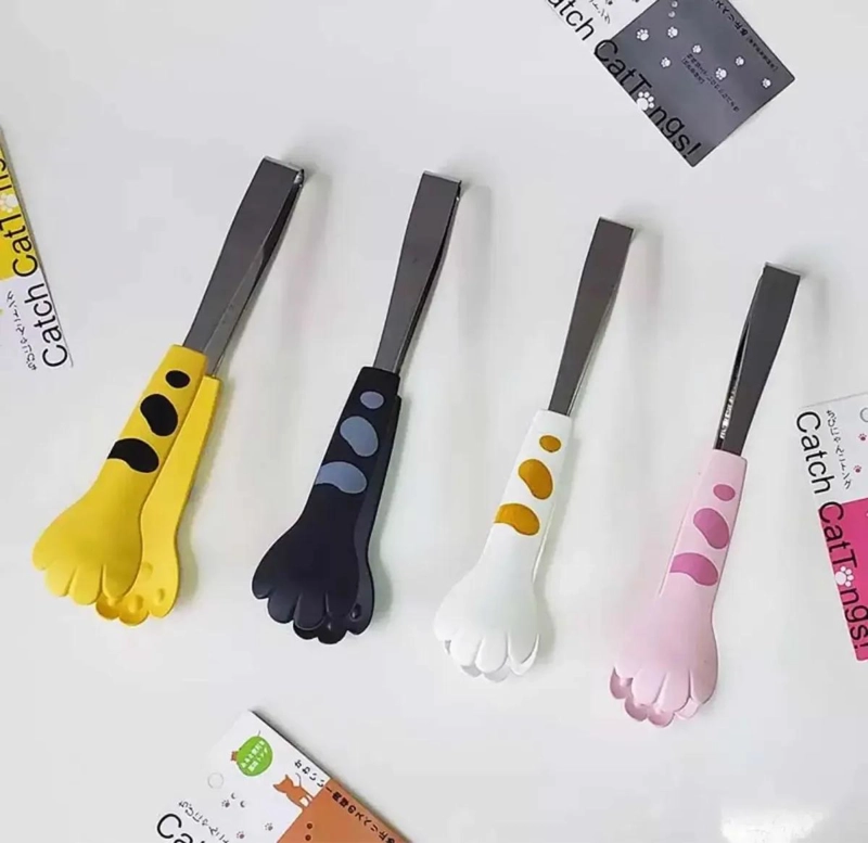 PINZAS DE COCINA KAWAII CON DISEÑO DE GARRA DE GATO 24CM - 2