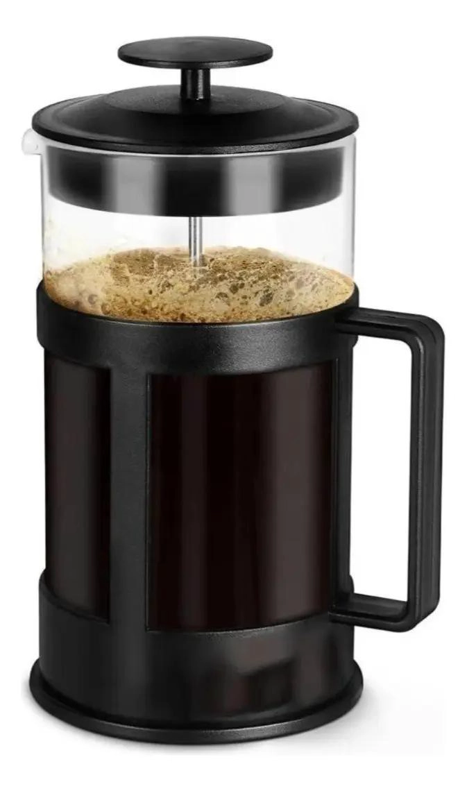 CAFETERA PRENSA FRANCESA DE VIDRIO Y ACERO INOXIDABLE - 2