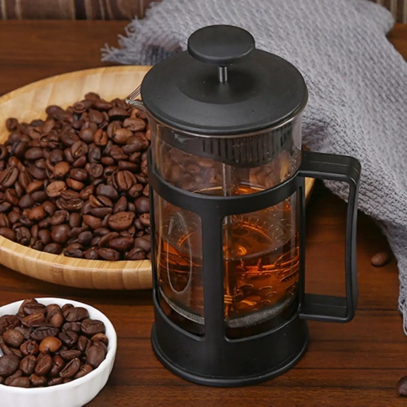 CAFETERA PRENSA FRANCESA DE VIDRIO Y ACERO INOXIDABLE - 6