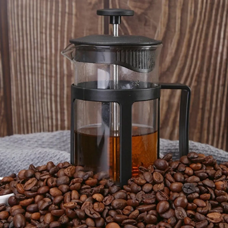 CAFETERA PRENSA FRANCESA DE VIDRIO Y ACERO INOXIDABLE - 7