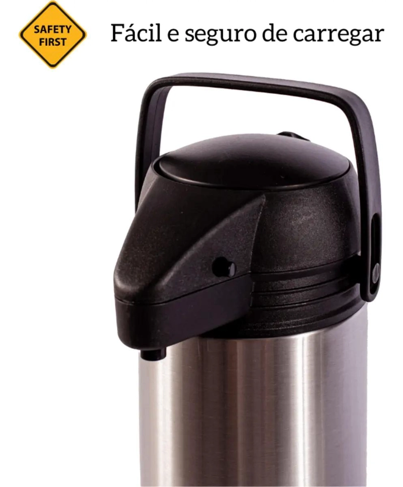 BOTELLA TE RMICA DE ACERO INOXIDABLE PARA CAFE  Y TE  1,9 L - 10