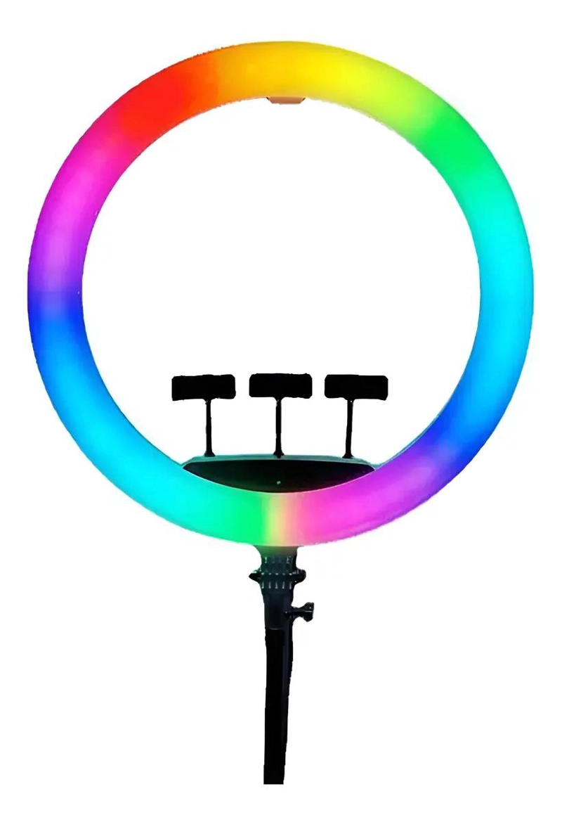 ARO DE LUZ RGB PROFESIONAL CON SOPORTE Y CONTROL REMOTO - 1