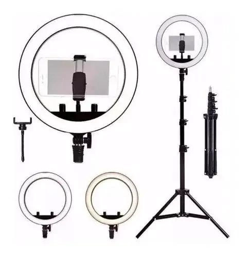 ARO DE LUZ LED REGULABLE DE 26 CM CON TRIPODE Y SOPORTE - 2