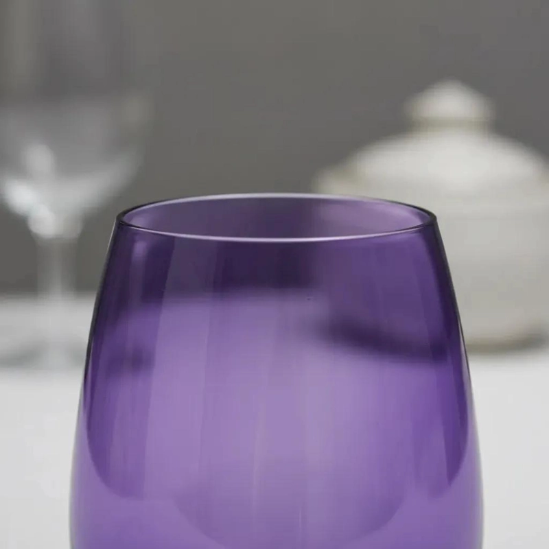 SET DE 6 VASOS DE VIDRIO ALTOS DE COLORES 460ML - 8