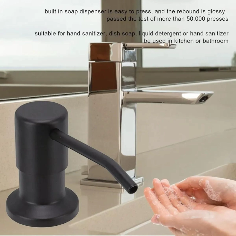 DISPENSADOR DE JABON DE ACERO INOXIDABLE 500ML PARA COCINA - 3