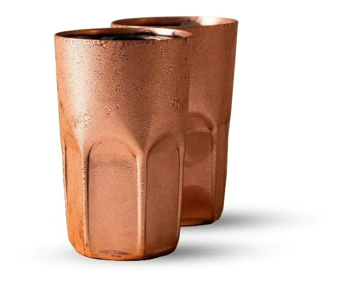 SET DE 2 VASOS PISCOLEROS DE COBRE PARA BEBIDAS - 2