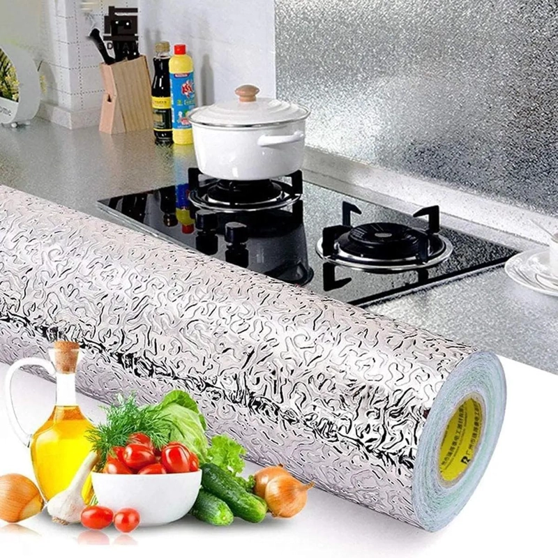 PAPEL ALUMINIO AUTOADHESIVO LAVABLE PARA COCINA - 7