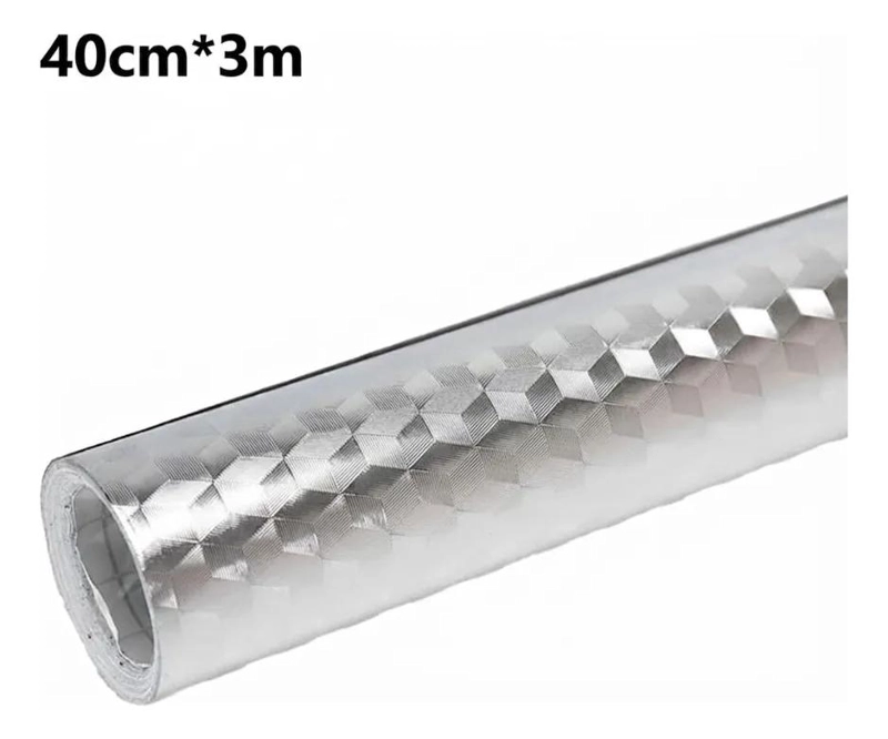PAPEL ALUMINIO AUTOADHESIVO PARA COCINA 0.4X3M - 3