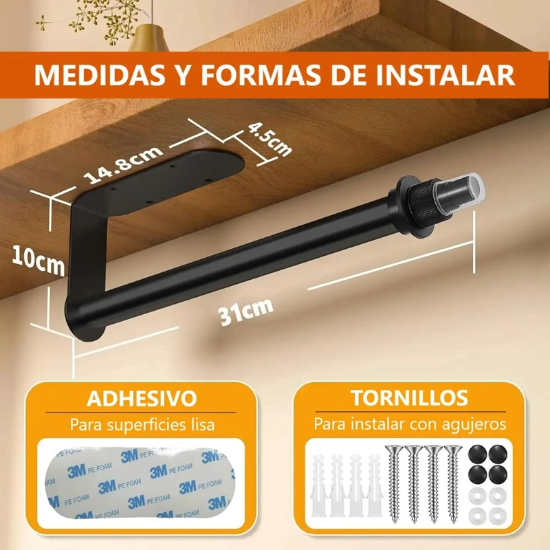 TOALLERO DE PAPEL CON PULVERIZADOR Y SOPORTE DE PARED - 2