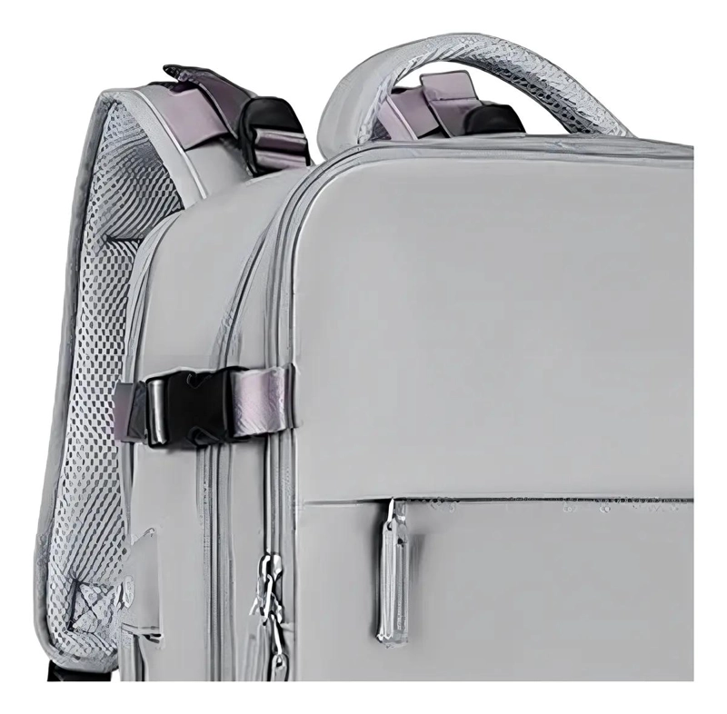 MOCHILA EXPANDIBLE IMPERMEABLE CON PUERTO USB PARA VIAJES - 3
