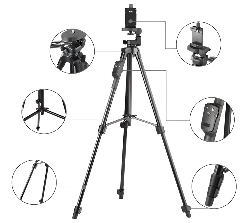 TRIPODE COMPACTO CON DISPARADOR PARA TELE FONOS Y CAMARAS - 5