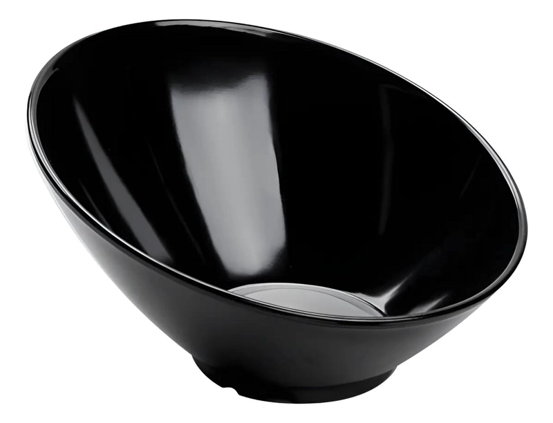 BOWL DE MELAMINA NEGRO PARA ENSALADAS Y ALIMENTOS - 1