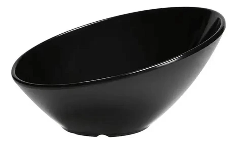 BOWL DE MELAMINA NEGRO PARA ENSALADAS Y ALIMENTOS - 3