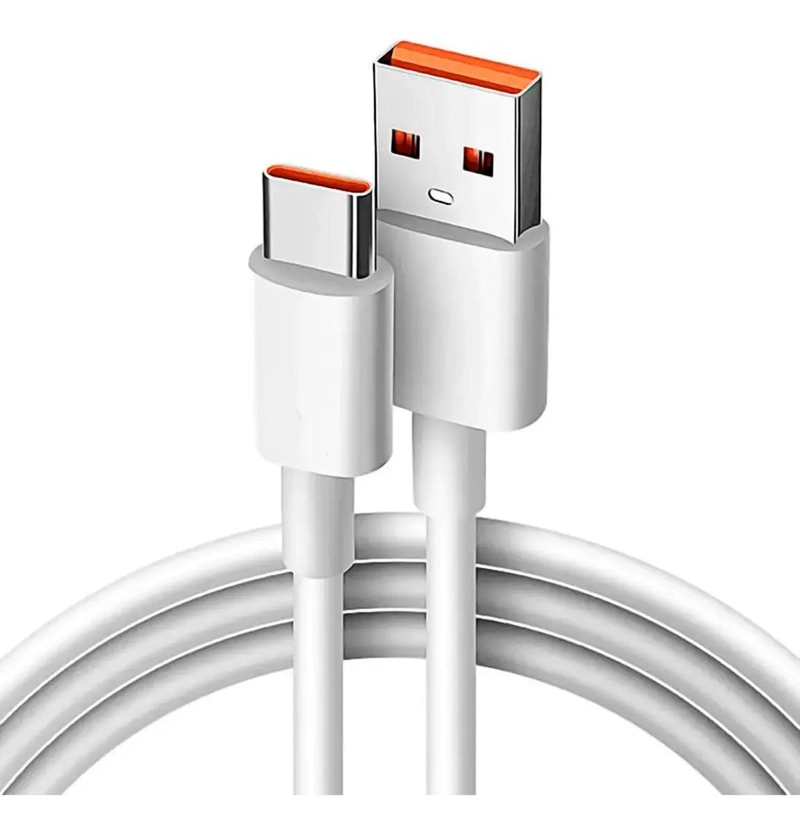 CABLE USB TIPO C 120 W CARGA RAPIDA TURBO COLOR BLANCO - 1