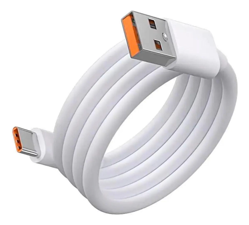 CABLE USB TIPO C 120 W CARGA RAPIDA TURBO COLOR BLANCO - 2