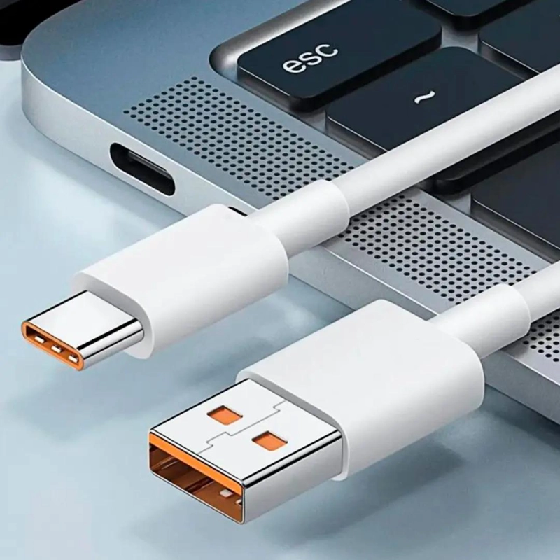 CABLE USB TIPO C 120 W CARGA RAPIDA TURBO COLOR BLANCO - 3