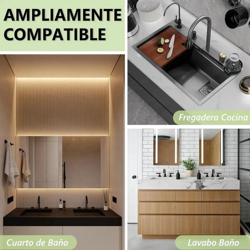TUBO DRENAJE FREGADERO COCINA BAÑO FLEXIBLE DOBLE - 10