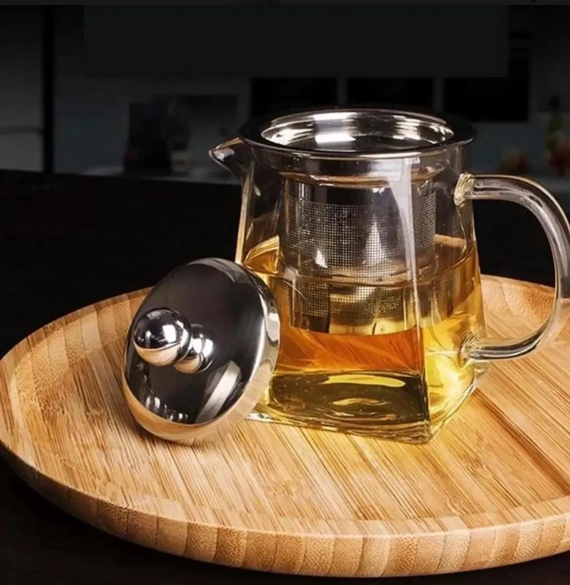 TETERA INFUSORA DE VIDRIO 750 ML PARA TE  Y HIERBAS - 6