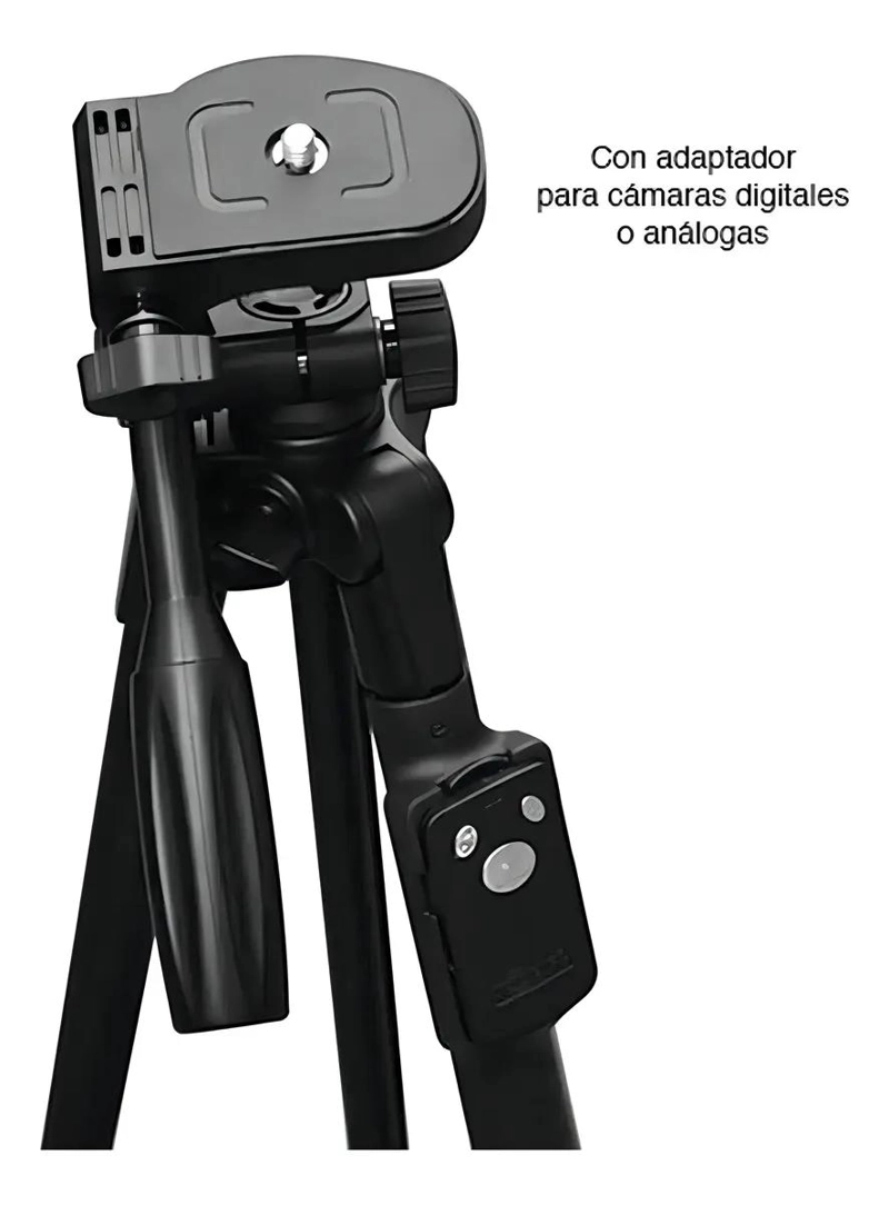 TRIPODE PROFESIONAL AJUSTABLE PARA CELULAR Y CAMARA, 128 CM - 6