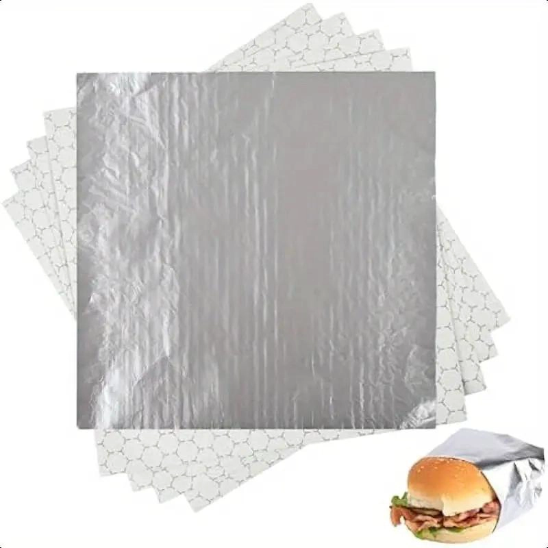 PAPEL ALUMINIO AISLANTE PARA HAMBURGUESAS 35X40 CM 500 UNIDADES - 2