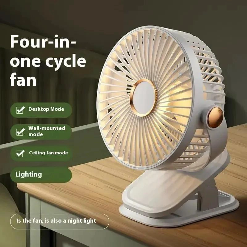 VENTILADOR PORTATIL RECARGABLE 360° CON CLIP Y 3 VELOCIDADES - 2