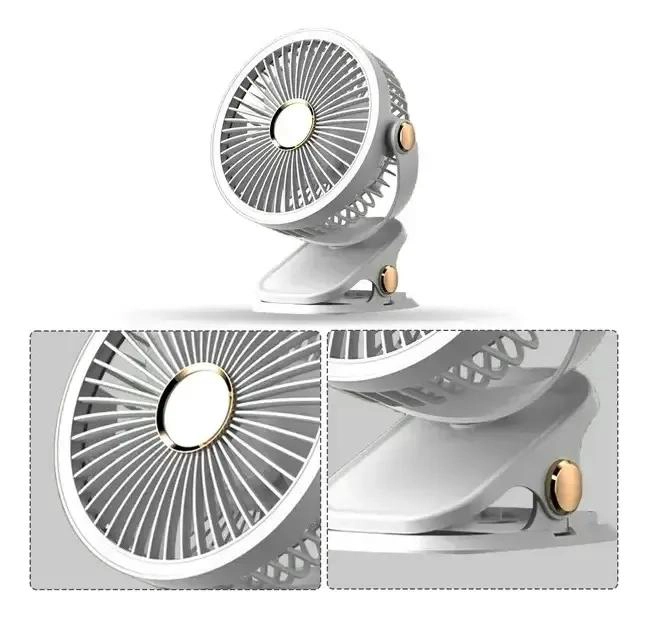 VENTILADOR PORTATIL RECARGABLE 360° CON CLIP Y 3 VELOCIDADES - 3