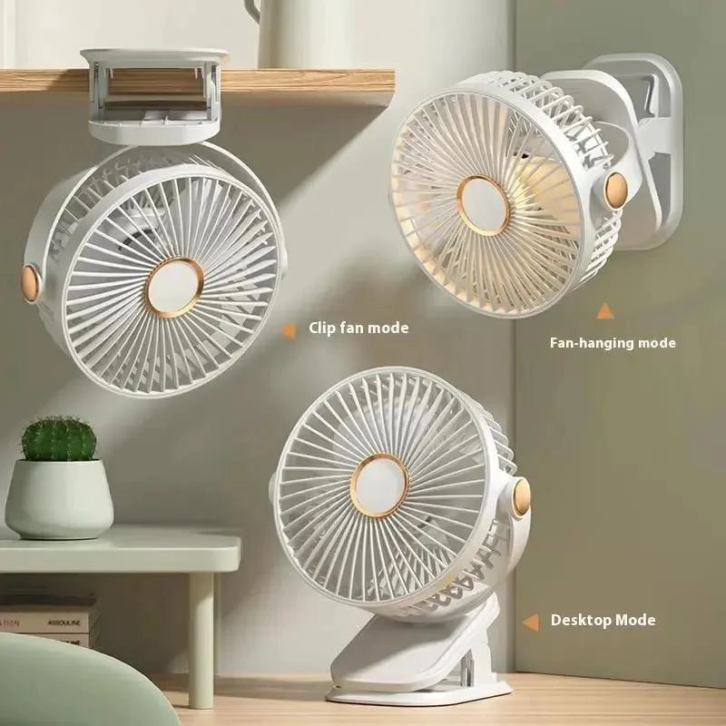 VENTILADOR PORTATIL RECARGABLE 360° CON CLIP Y 3 VELOCIDADES - 5