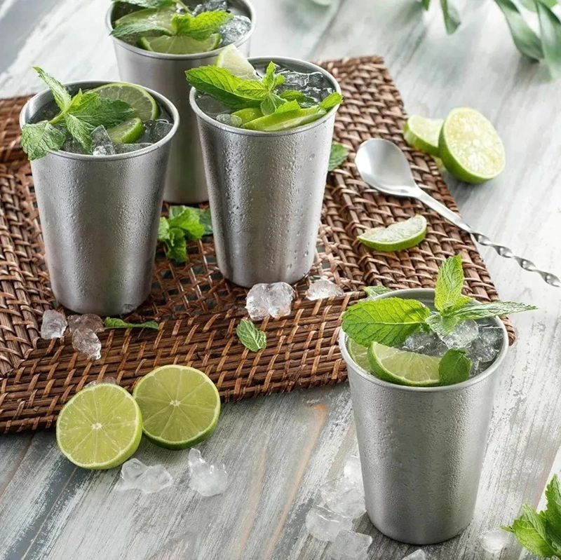 SET DE 15 VASOS DE ACERO INOXIDABLE DE 500ML PARA BEBIDAS - 4
