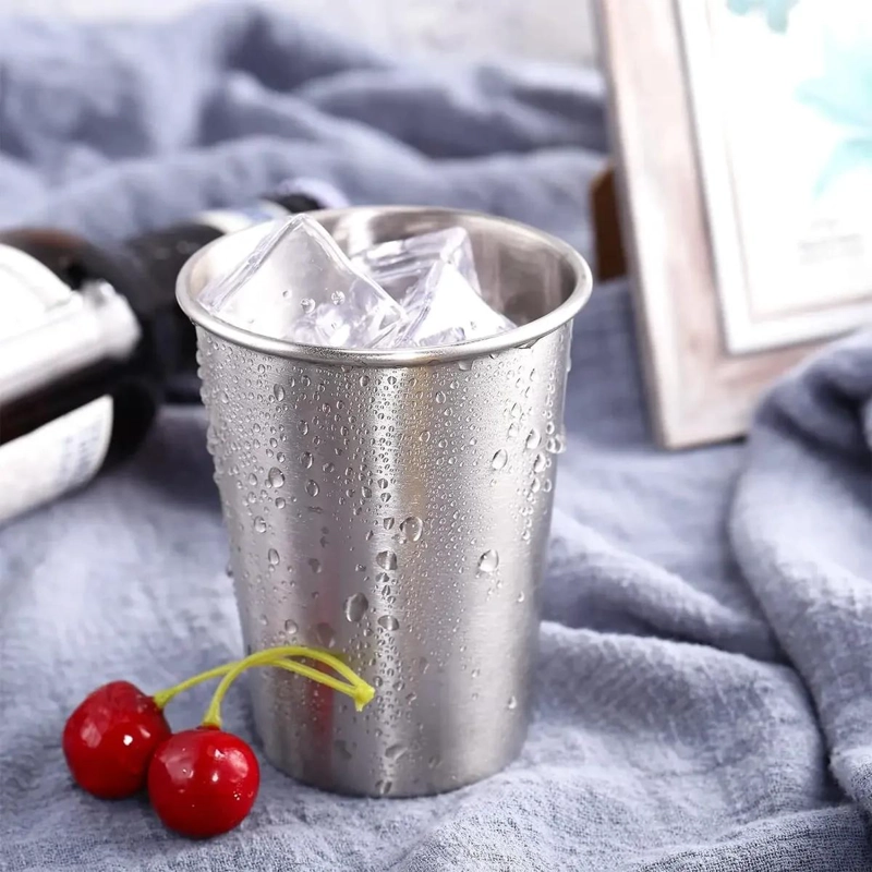 SET DE 15 VASOS DE ACERO INOXIDABLE DE 500ML PARA BEBIDAS - 7