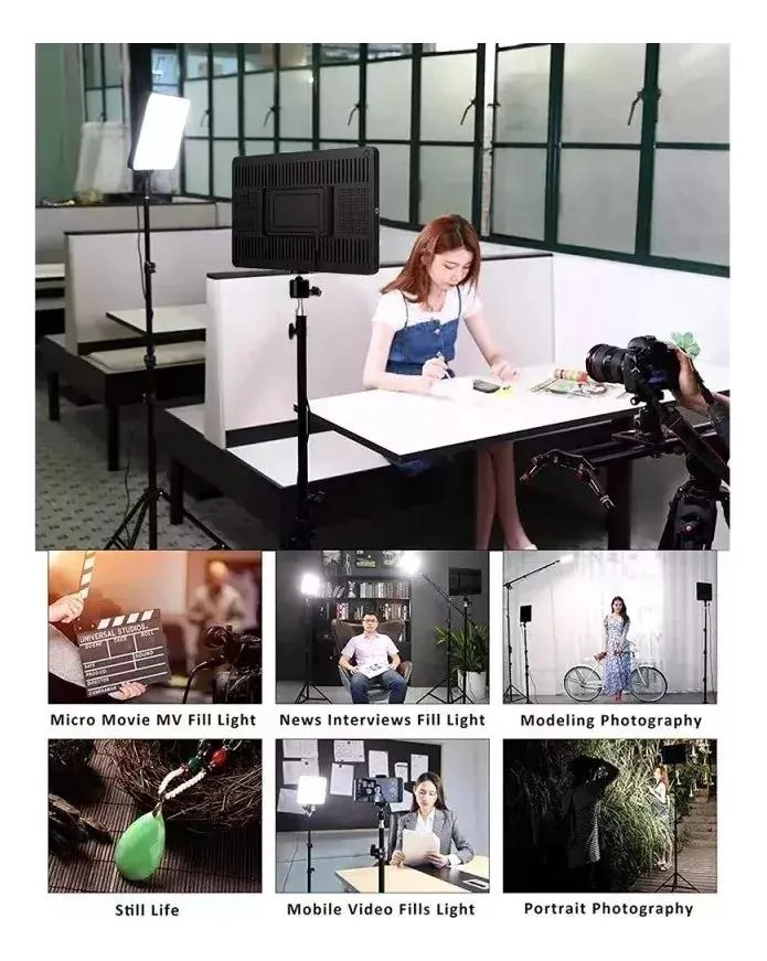 PANEL DE ILUMINACION LED AJUSTABLE PARA FOTOGRAFIA Y VIDEOCONFERENCIAS - 4