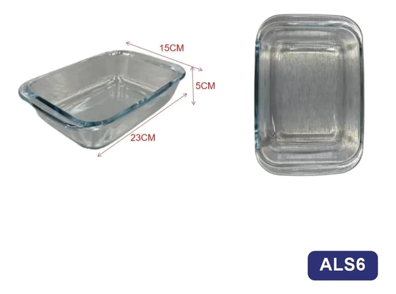 FUENTE DE VIDRIO PARA SERVIR ENSALADAS Y FRUTAS 23X15 CM - 3