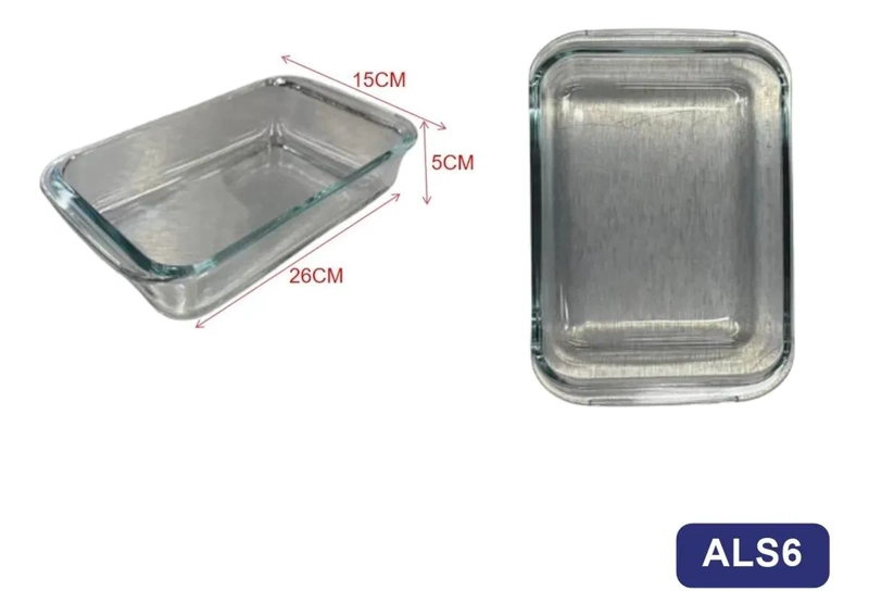 FUENTE DE VIDRIO PARA SERVIR ENSALADAS Y FRUTAS 26X15 CM - 3