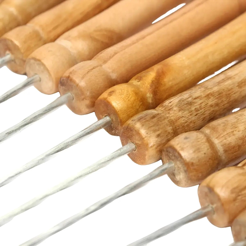 12 PINCHOS DE ACERO INOXIDABLE PARA BROCHETAS DE 23 CM - 1