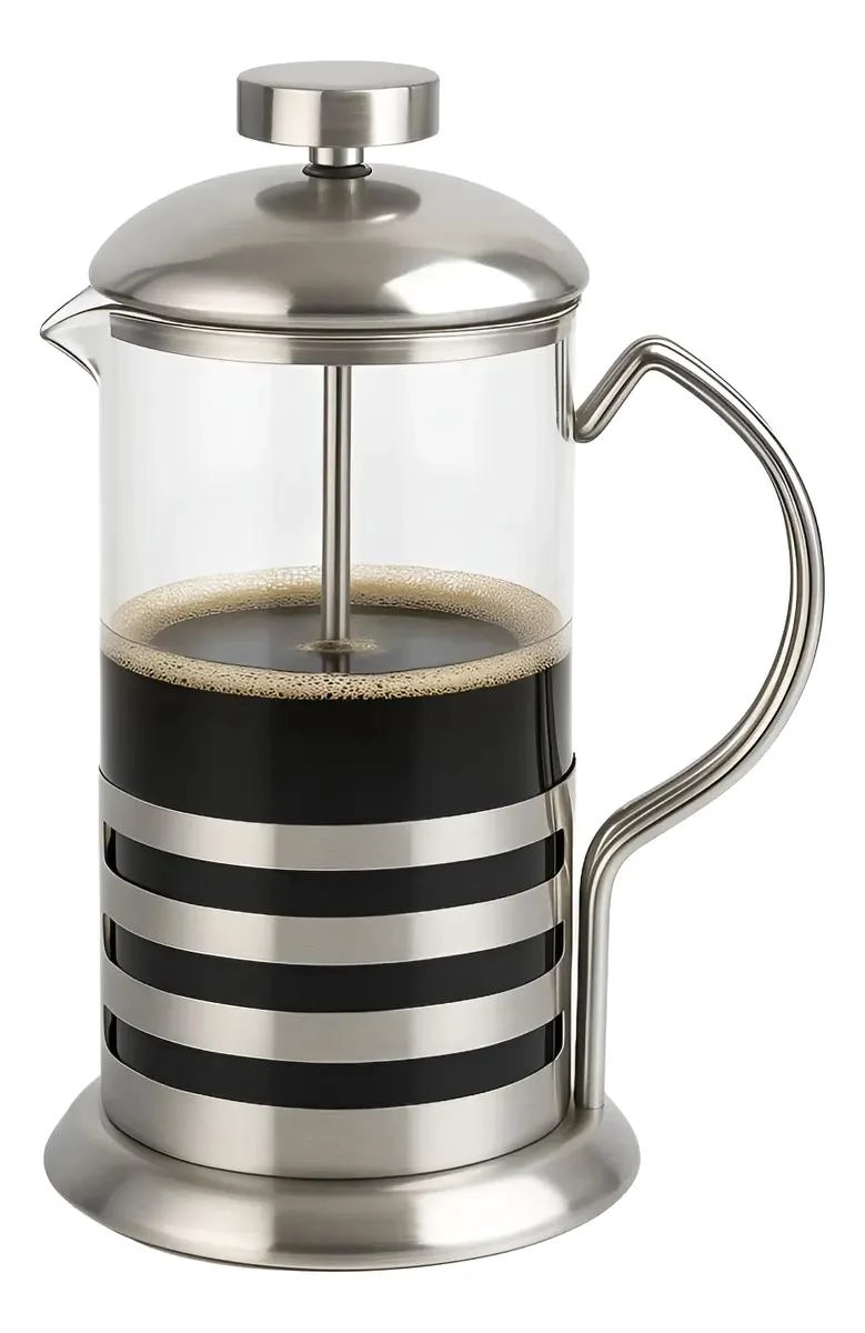 CAFETERA PRENSA FRANCESA DE VIDRIO 600 ML PARA TE  Y CAFE - 1
