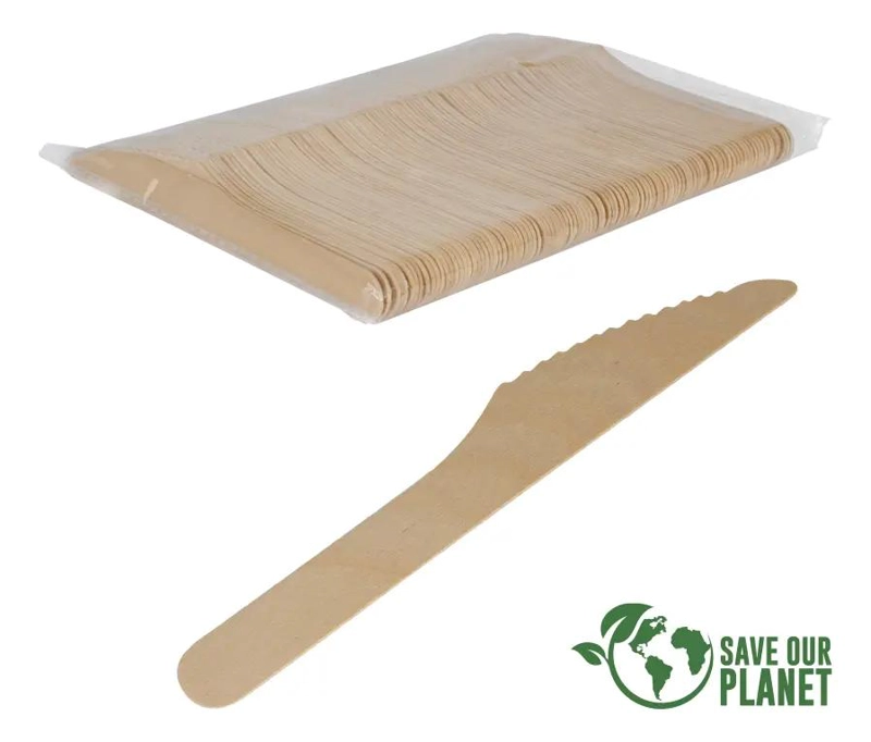 CUCHILLOS DE MADERA DE ABEDUL 16.5CM PACK DE 100 - 1