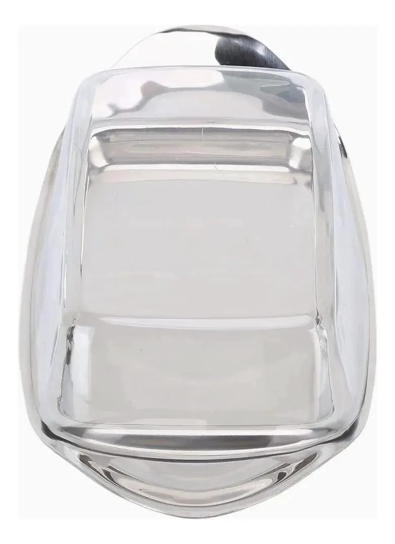 MANTEQUILLERO DE VIDRIO CON TAPA ELEGANTE PARA COCINA - 2