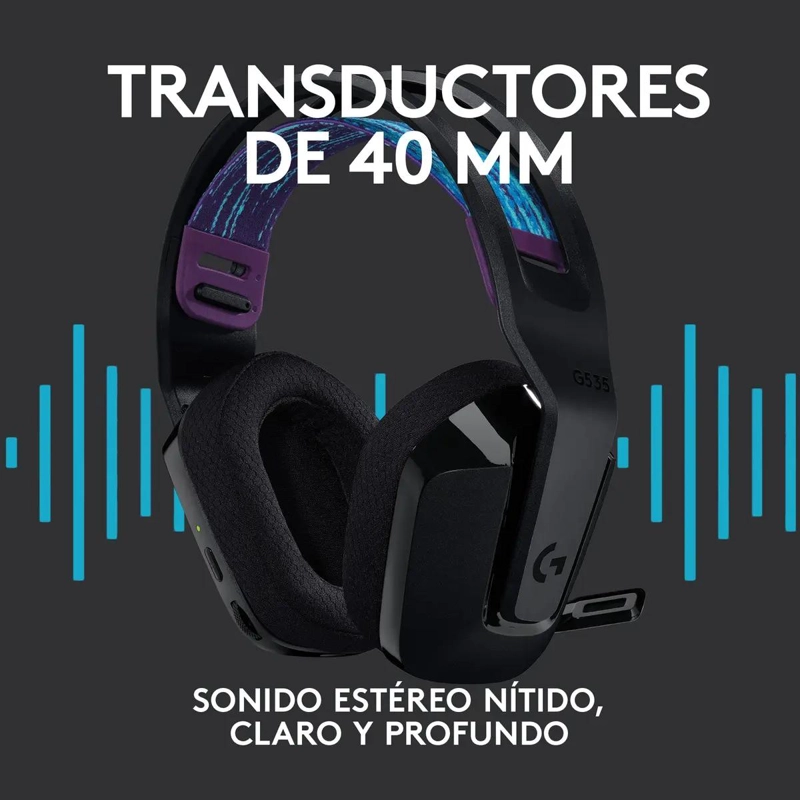 AURICULARES INALAMBRICOS LIGEROS CON MICROFONO PARA GAMING - 4