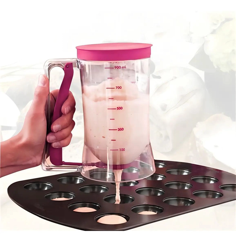 DISPENSADOR DE MASA LIQUIDA PARA REPOSTERIA EN COLOR BURDEOS - 3
