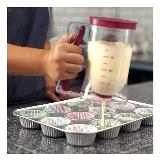 DISPENSADOR DE MASA LIQUIDA PARA REPOSTERIA EN COLOR BURDEOS - 5