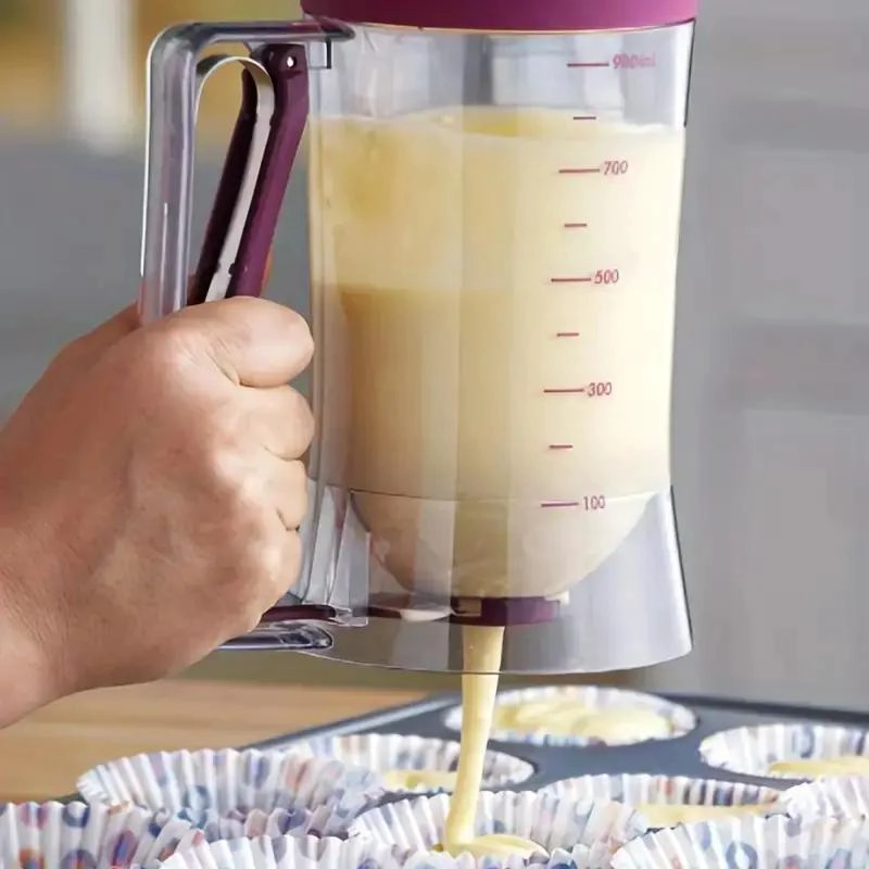 DISPENSADOR DE MASA LIQUIDA PARA REPOSTERIA EN COLOR BURDEOS - 6