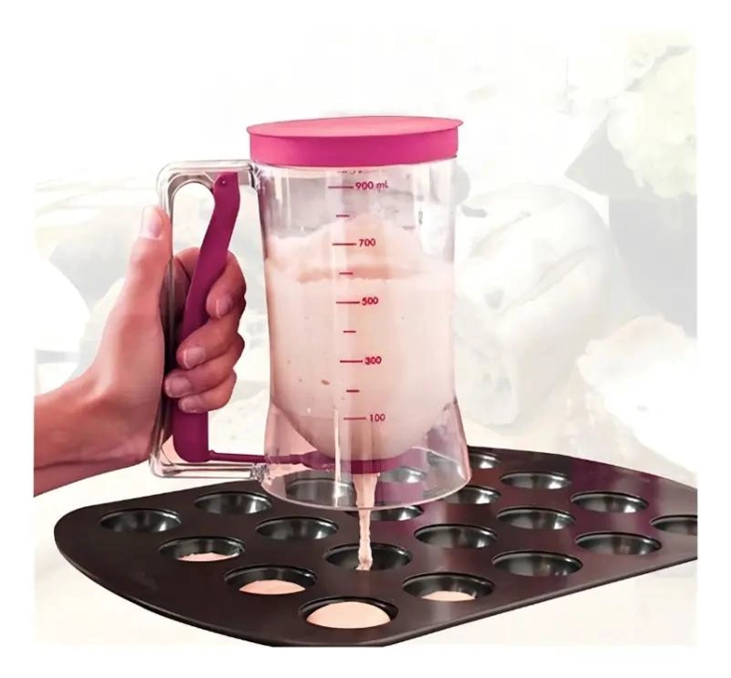 DISPENSADOR DE MASA LIQUIDA PARA REPOSTERIA EN COLOR BURDEOS - 4